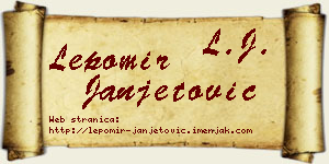 Lepomir Janjetović vizit kartica